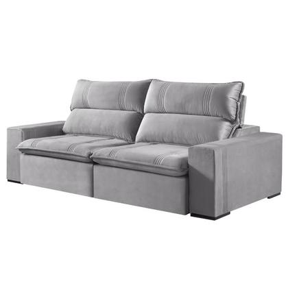 Imagem de Sof Retrtil e Reclinvel com Molas 5 Lugares 2,90m Hanover Cinza