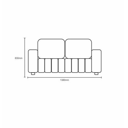 Imagem de Sofá 02 Lugares com Assento Fixo e Encosto com Almofadas Soltas Sidney