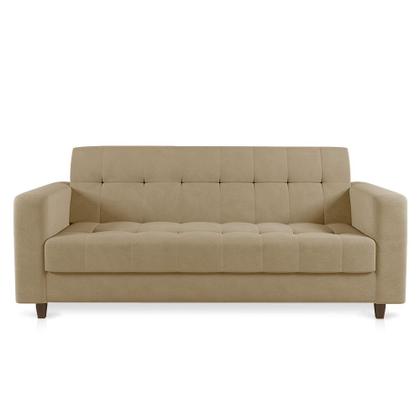 Imagem de Sofá 03 Lugares Arezzo Suede Marrom Rato Pés Chanfrado Tabaco D01 - D'Rossi