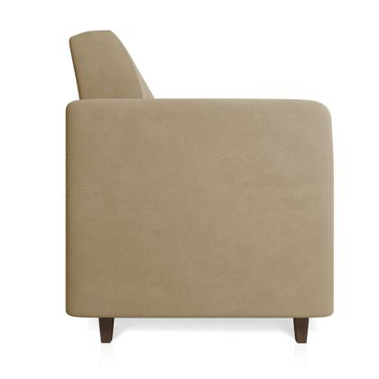 Imagem de Sofá 03 Lugares Arezzo Suede Marrom Rato Pés Chanfrado Tabaco D01 - D'Rossi