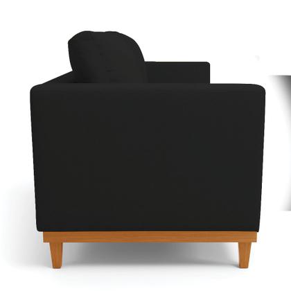 Imagem de Sofá 03 Lugares Juliette Linho Base Madeira Castanho D03 - D'Rossi