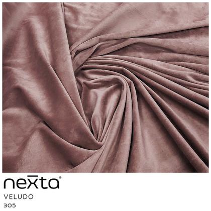 Imagem de Sofá 04 Lugares 230cm Miami Base Madeira Veludo Rosê - Nexta Casa