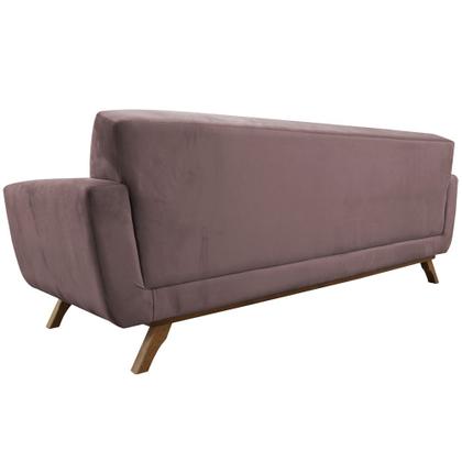 Imagem de Sofá 04 Lugares 230cm Miami Base Madeira Veludo Rosê - Nexta Casa