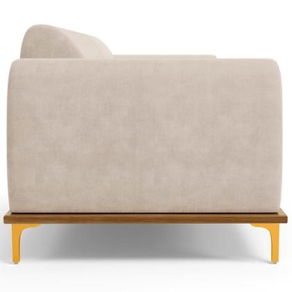 Imagem de Sofá 04 Lugares Kiev 260 Cm Veludo Bege C-309