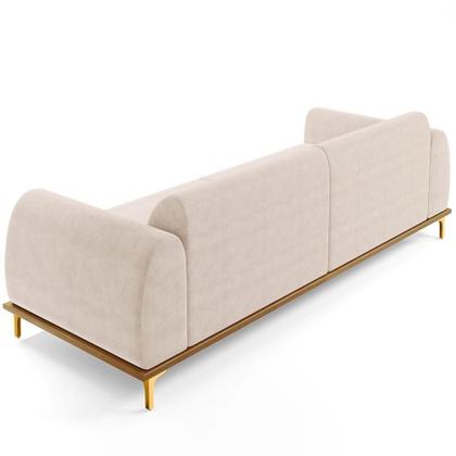 Imagem de Sofá 04 Lugares Kiev 260 Cm Veludo Bege C-309