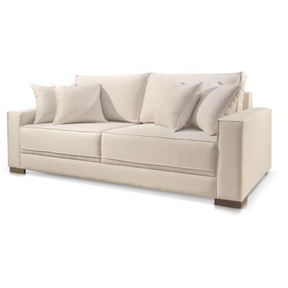 Imagem de Sofá 180m Lisboa Linho Off White Conforto Premium