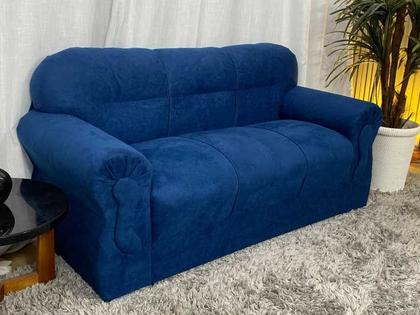 Sofá 2 e 3 Lugares Azul 410 Viena - Alpoim Imagem de Sofá 2 e 3 Lugares Azul 410 Viena