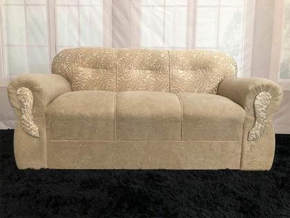 Sofá 2 e 3 Lugares Bege com Floral 602/322 Viena - Alpoim Imagem de Sofá 2 e 3 Lugares Bege com Floral 602/322 Viena