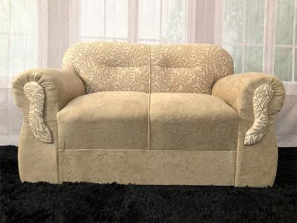 Sofá 2 e 3 Lugares Bege com Floral 602/322 Viena - Alpoim Imagem de Sofá 2 e 3 Lugares Bege com Floral 602/322 Viena