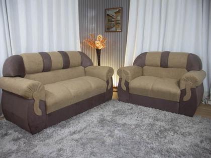 Imagem de Sofá 2 e 3 Lugares Bege com Marrom 607/603 Corsa