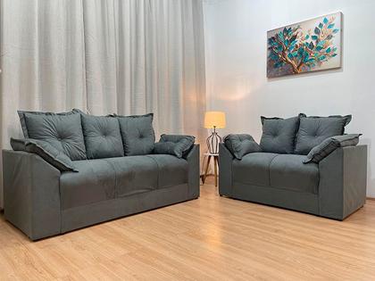 Imagem de Sofá 2 e 3 Lugares Cinza 605 Paris