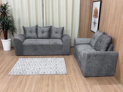 Sofá 2 e 3 Lugares Cinza 605 Porto - Alpoim Imagem de Sofá 2 e 3 Lugares Cinza 605 Porto