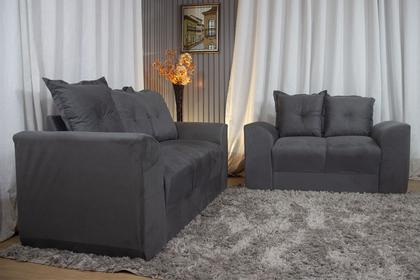 Sofá 2 e 3 Lugares Cinza 605 Porto - Alpoim Imagem de Sofá 2 e 3 Lugares Cinza 605 Porto