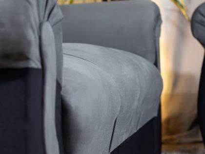 Imagem de Sofá 2 e 3 Lugares Cinza com Preto 605/601 Corsa