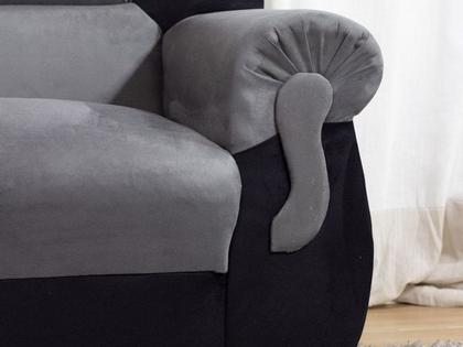 Imagem de Sofá 2 e 3 Lugares Cinza com Preto 605/601 Corsa