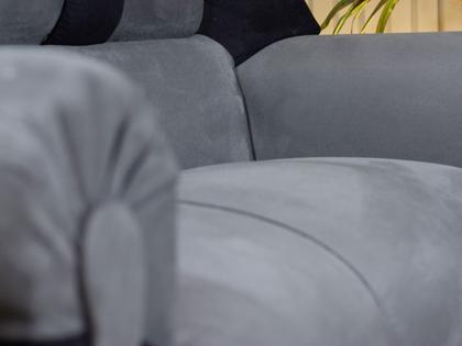 Imagem de Sofá 2 e 3 Lugares Cinza com Preto 605/601 Corsa