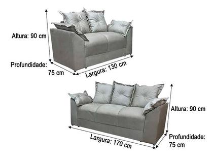 Imagem de Sofá 2 e 3 Lugares Confort Refúgio