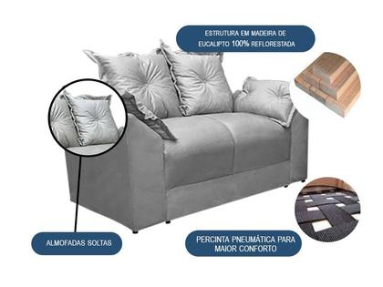Imagem de Sofá 2 e 3 Lugares Confort Refúgio