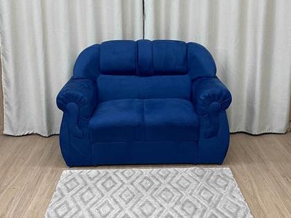 Sofá 2 e 3 Lugares Confortável e Compacto Azul 410 Corsa - Alpoim Imagem de Sofá 2 e 3 Lugares Confortável e Compacto Azul 410 Corsa