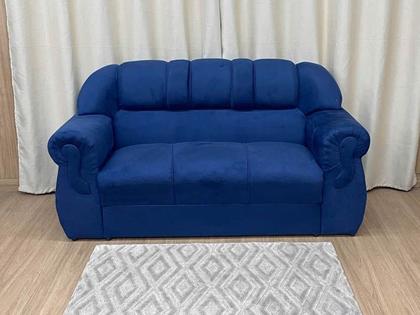 Sofá 2 e 3 Lugares Confortável e Compacto Azul 410 Corsa - Alpoim Imagem de Sofá 2 e 3 Lugares Confortável e Compacto Azul 410 Corsa