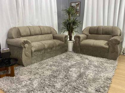 Imagem de Sofá 2 e 3 Lugares Marrom Cappuccino 630 Corsa