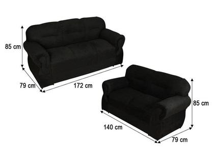 Sofá 2 e 3 Lugares Marrom Cappuccino 630 Viena - Alpoim Imagem de Sofá 2 e 3 Lugares Marrom Cappuccino 630 Viena