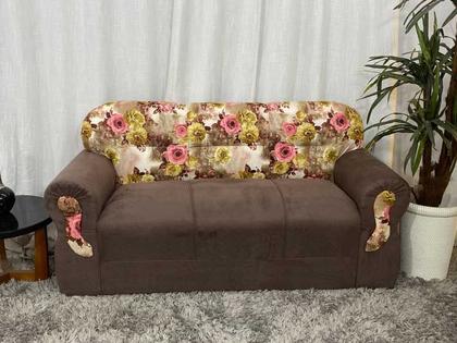 Imagem de Sofá 2 e 3 Lugares Marrom com Floral 603/66 Viena