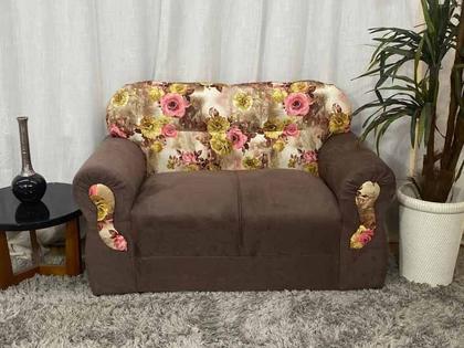 Imagem de Sofá 2 e 3 Lugares Marrom com Floral 603/66 Viena