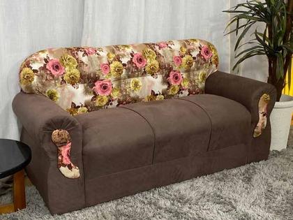 Imagem de Sofá 2 e 3 Lugares Marrom com Floral 603/66 Viena