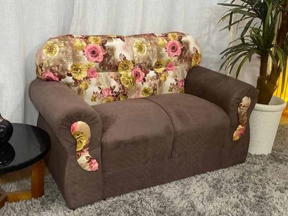Imagem de Sofá 2 e 3 Lugares Marrom com Floral 603/66 Viena