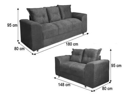 Imagem de Sofá 2 e 3 Lugares Marrom Escuro 503 Chile