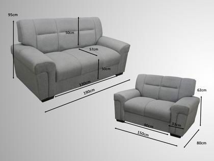 Imagem de Sofá 2 e 3 Lugares material sintético Caramelo Lazio Plus