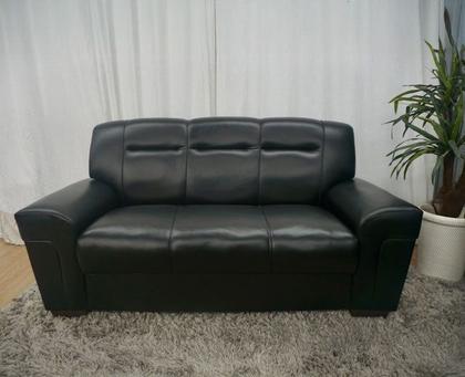 Imagem de Sofá 2 e 3 Lugares material sintético Preto Lazio Plus