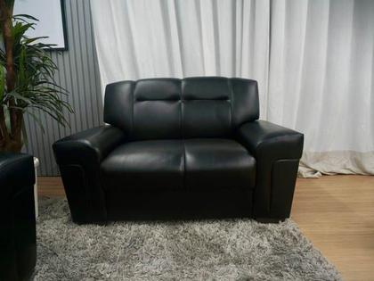 Imagem de Sofá 2 e 3 Lugares material sintético Preto Lazio Plus