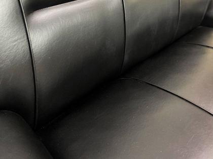 Imagem de Sofá 2 e 3 Lugares material sintético Preto Lazio Plus