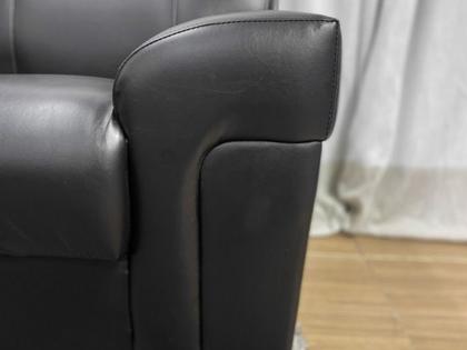 Imagem de Sofá 2 e 3 Lugares material sintético Preto Lazio Plus