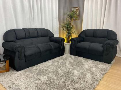 Imagem de Sofá 2 e 3 Lugares Preto 601 Corsa