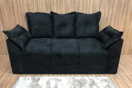 Sofá 2 e 3 Lugares Preto 601 Paris - Alpoim Imagem de Sofá 2 e 3 Lugares Preto 601 Paris