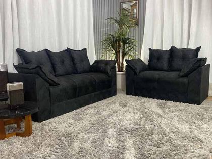 Imagem de Sofá 2 e 3 Lugares Preto 601 Paris