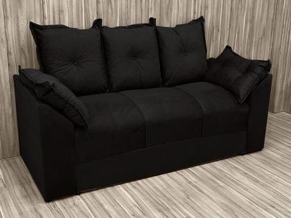 Sofá 2 e 3 Lugares Preto 601 Paris - Alpoim Imagem de Sofá 2 e 3 Lugares Preto 601 Paris