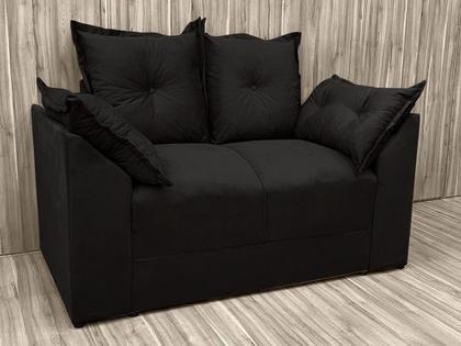 Sofá 2 e 3 Lugares Preto 601 Paris - Alpoim Imagem de Sofá 2 e 3 Lugares Preto 601 Paris