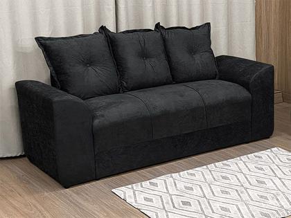 Sofá 2 e 3 Lugares Preto 601 Porto - Alpoim Imagem de Sofá 2 e 3 Lugares Preto 601 Porto