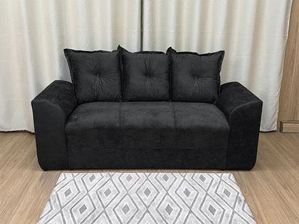 Sofá 2 e 3 Lugares Preto 601 Porto - Alpoim Imagem de Sofá 2 e 3 Lugares Preto 601 Porto