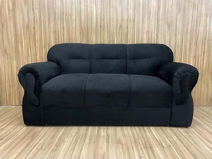 Sofá 2 e 3 Lugares Preto 601 Viena - Alpoim Imagem de Sofá 2 e 3 Lugares Preto 601 Viena