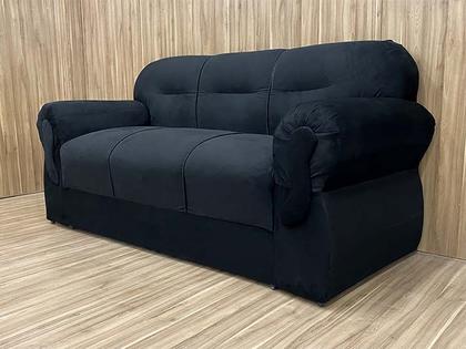 Sofá 2 e 3 Lugares Preto 601 Viena - Alpoim Imagem de Sofá 2 e 3 Lugares Preto 601 Viena