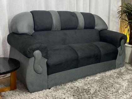 Imagem de Sofá 2 e 3 Lugares Preto com Cinza 601/605 Corsa