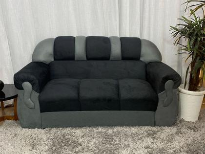Imagem de Sofá 2 e 3 Lugares Preto com Cinza 601/605 Corsa