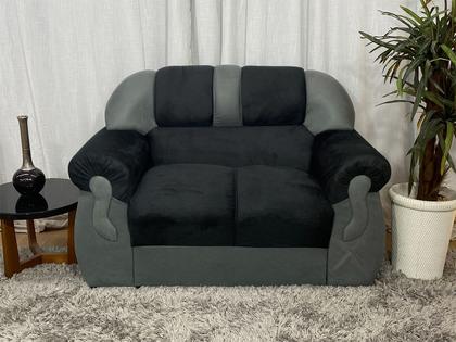Imagem de Sofá 2 e 3 Lugares Preto com Cinza 601/605 Corsa