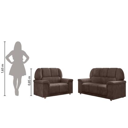 Imagem de Sofá 2 e 3 Lugares Turin Suede Flash Estofados