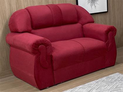 Sofá 2 e 3 Lugares Vermelho 608 Corsa - Alpoim Imagem de Sofá 2 e 3 Lugares Vermelho 608 Corsa